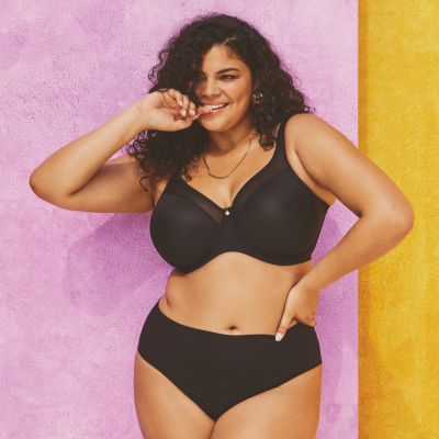 Elomi Smooth UW Non-Padded Moulded Bra Black Underwired, non-padded, moulded t-shirt bra. 70-110, E-M EL4301-BLK