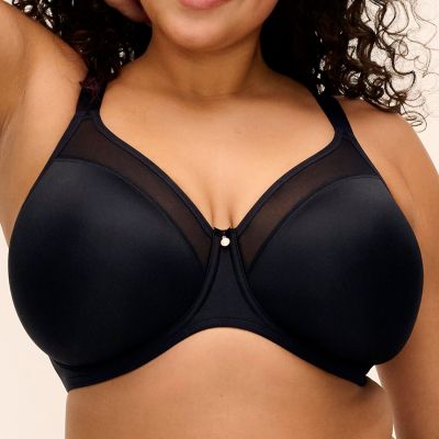 Elomi Smooth UW Non-Padded Moulded Bra - Black Underwired, non-padded, moulded t-shirt bra. 70-110, E-M EL4301-BLK