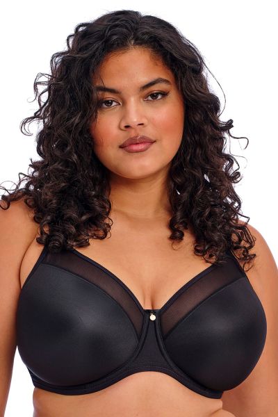 Elomi Smooth UW Non-Padded Moulded Bra Black Underwired, non-padded, moulded t-shirt bra. 70-110, E-M EL4301-BLK