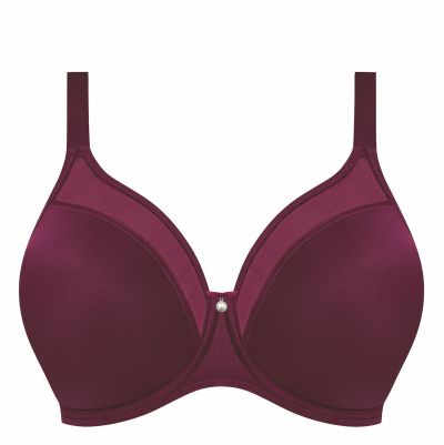Elomi Smooth UW Non-Padded Moulded Bra - Fig Underwired, non-padded, moulded t-shirt bra. 70-110, E-M EL4301-FIG