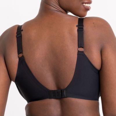 Curvy Kate Smoothie UW Spacer T-shirt Bra Black Underwired, seamfree t-shirt bra with racerback option. 65-105, E-M CK-072-104-BLK