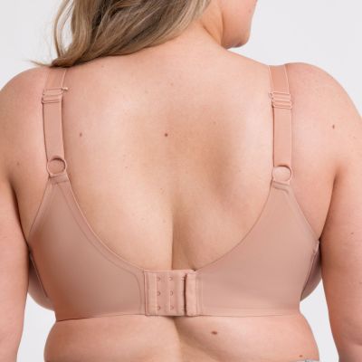 Curvy Kate Smoothie UW Spacer T-shirt Bra Latte Underwired, seamfree t-shirt bra with racerback option. 65-105, E-M CK-072-104-LAE