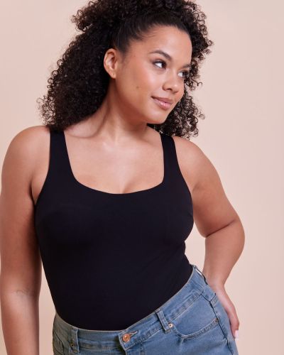 Curvy Kate Smoothie NW Stretch Body - Black Non-wired, dual sized body with thong back. 65-90 E/F - O/P CK111704-BLK