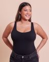 Curvy Kate Smoothie NW Stretch Body - Black-thumb Non-wired, dual sized body with thong back. 65-90 E/F - O/P CK111704-BLK