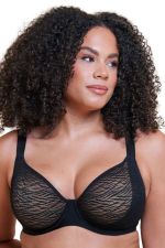 Smoothie Lace UW Moulded Balcony Bra - Black