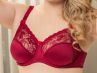 Plaisir Sofia Full Cup Bra Red Rumba-thumb Underwired, non padded, stretch lace full cup bra 80-105 D-H 1130-RMB