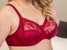Plaisir Sofia Full Cup Bra Red Rumba-thumb Underwired, non padded, stretch lace full cup bra 80-105 D-H 1130-RMB