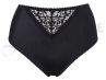 Plaisir Sofia Midi Briefs Black-thumb Normal high waist brief with lace at front. 42-54 144-BLK