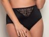 Plaisir Sofia Midi Briefs Black-thumb Normal high waist brief with lace at front. 42-54 144-BLK