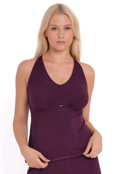 Curvy Kate Softease Vest Top Fig Wireless vest top with in-built cup 65-90 E/F - M/N CN-054-322-FIG