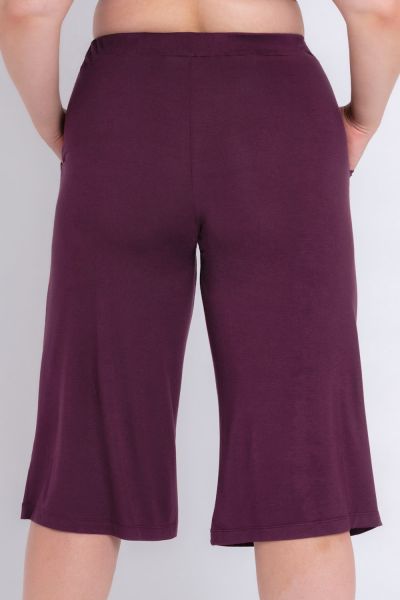Curvy Kate Softease Cropped Pyjama Pant Fig Wide legged, cropped pyjama and lounge pants. S-XL CN-054-328-FIG