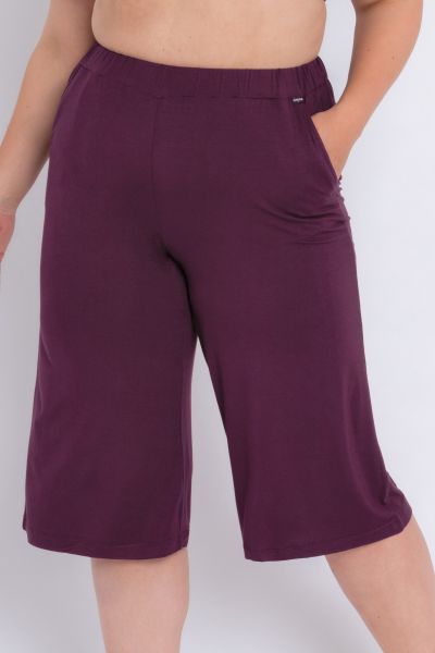 Curvy Kate Softease Cropped Pyjama Pant Fig Wide legged, cropped pyjama and lounge pants. S-XL CN-054-328-FIG