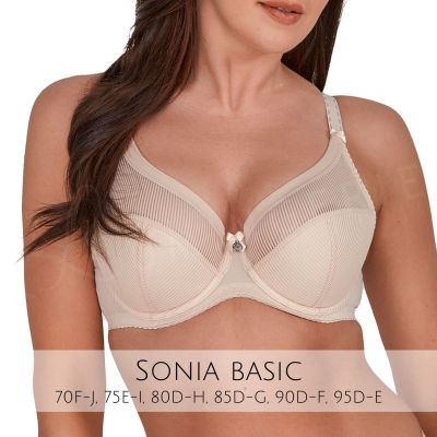 Gaia Lingerie Sonia Semi Soft Bra Beige Underwired, semi soft bra. 70-105, D-L BS-1058-BEZ