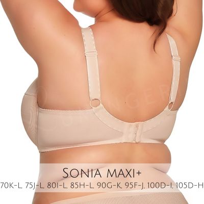 Gaia Lingerie Sonia Semi Soft Bra Beige Underwired, semi soft bra. 70-105, D-L BS-1058-BEZ