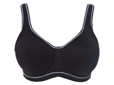 Freya Active Sonic Moulded Sports Bra Storm Black Underwired spacer foam padded sports bra with convertible straps 65-90, D-K AA4892-STM