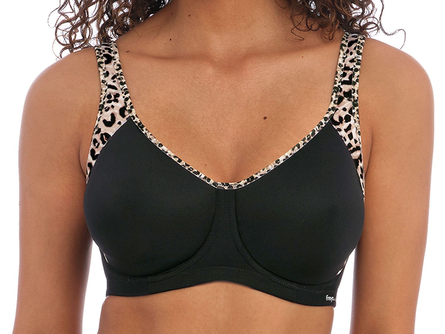 Freya Active Sonic Underwired Moulded Sports Bra - Pure Leopard Black -  Curvy Bras