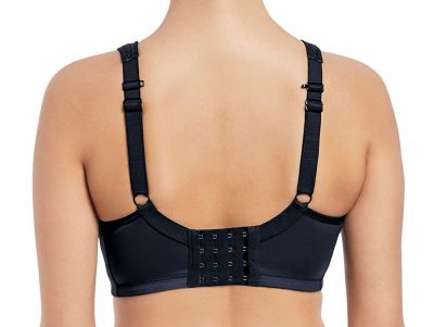 Freya Active Sonic Moulded Sports Bra Storm Black Underwired spacer foam padded sports bra with convertible straps 65-90, D-K AA4892-STM