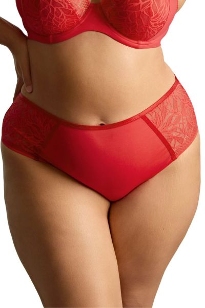 Sculptresse by Panache Sophia Deep Brief - Red Stretch lace briefs to match your Sophia bra. L/40 - 5XL/50 11192-RED