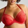 Sculptresse by Panache Sophia UW Stretch Lace Plunge Bra - Red-thumb Underwired, non-padded stretch lace plunge bra. 75-105, F-L 11196-RED
