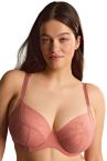 Sculptresse by Panache Sophia UW Stretch Lace Plunge Bra - Sienna Rose-thumb Underwired, non-padded stretch lace plunge bra. 75-105, E-M 11196-SIE