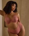 Sculptresse by Panache Sophia UW Stretch Lace Plunge Bra - Sienna Rose-thumb Underwired, non-padded stretch lace plunge bra. 75-105, E-M 11196-SIE