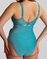 Panache Swimwear Sparkle UW Balcony Swimsuit - Teal-thumb Underwired balcony swimsuit with an oversized bow at waist. 70-85, F-M SW2050A-TEL