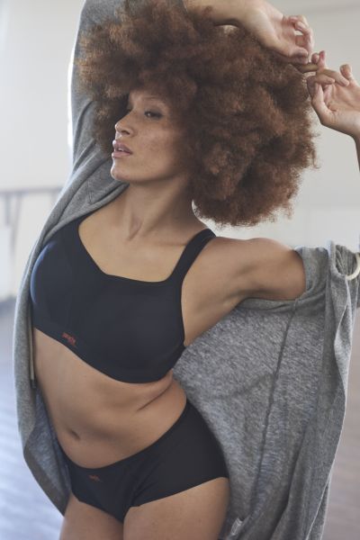 Panache Sport 5021 Power UW Padded Sports Bra Black Underwired, padded sports bra with racer back option 60-90, D-M 5021-BLK