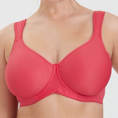 Miss Mary Stay Fresh T-shirt Bra Coral Underwired, moulded t-shirt bra with wide padded straps. 70-105 D-G MM-2034-82