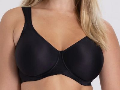 Miss Mary Stay Fresh T-shirt Bra Black Underwired, moulded t-shirt bra with wide padded straps. 70-105 D-G MM-2034-06