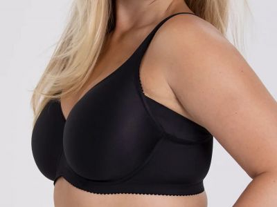 Miss Mary Stay Fresh T-shirt Bra Black Underwired, moulded t-shirt bra with wide padded straps. 70-105 D-G MM-2034-06