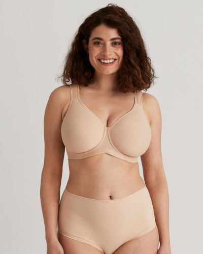 Miss Mary Stay Fresh Essentials T-shirt Bra Beige Underwired, moulded t-shirt bra with wide padded straps. 70-105 D-G MM-2064-02