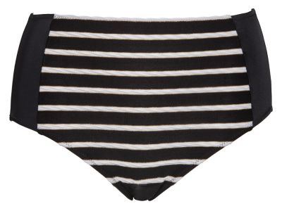 Plaisir Stripes Maxi Bikini Brief Monochrome High waisted maxi bikini brief 42-54 T0006
