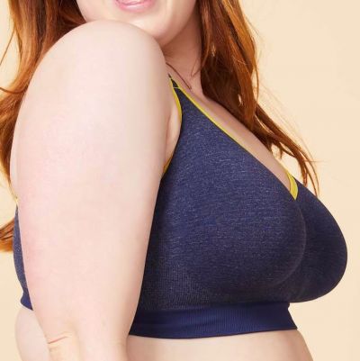 Cake Maternity  Sugar Candy Crush Seamless Soft Everyday Bra Denim Wirefree, seamless everyday bra XS-XXL (60-90, F-K) 28-8008-43