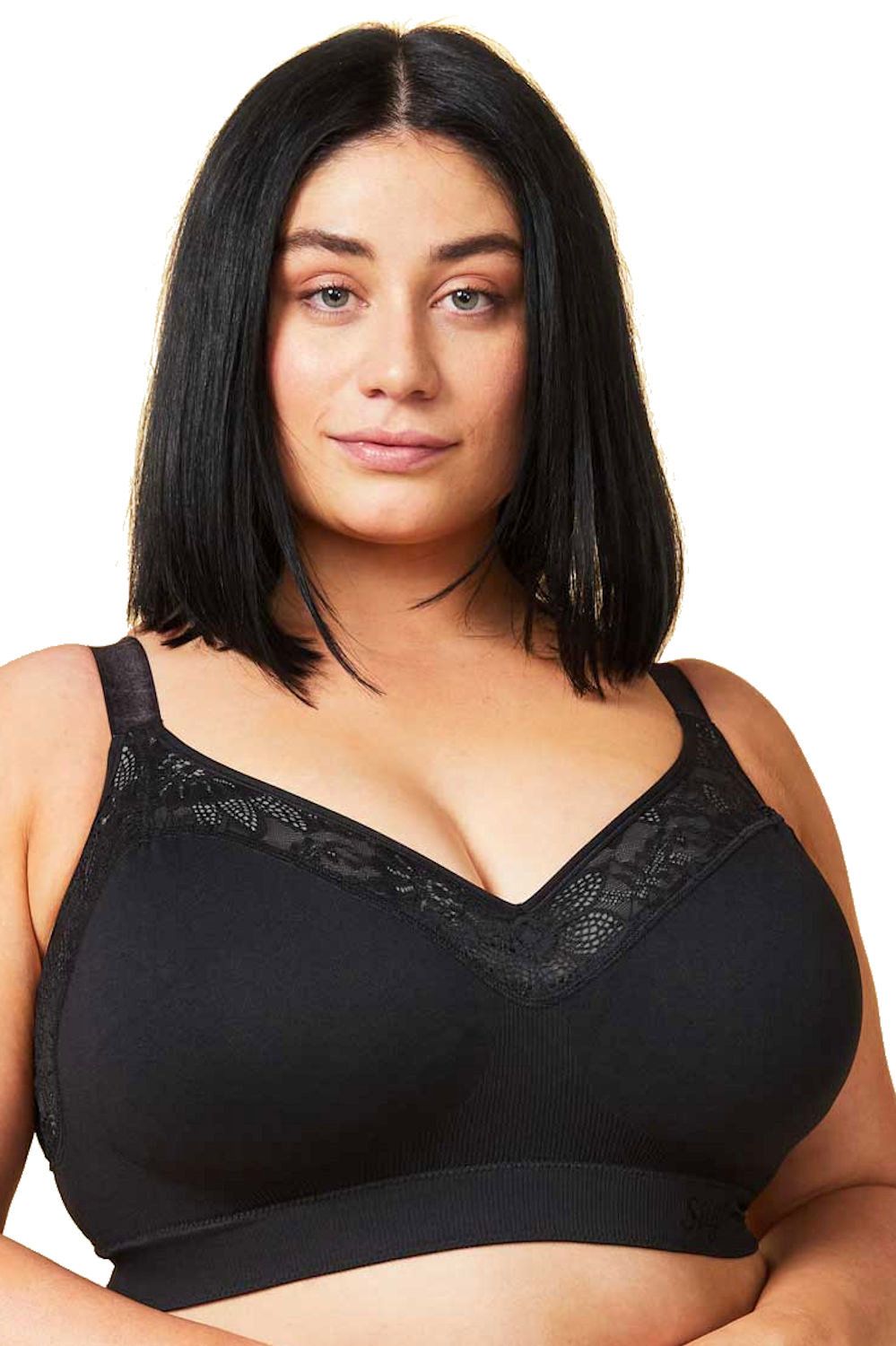 Cake Maternity Sugar Candy Lux Seamless Everyday Bra Black Lumingerie
