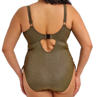 Elomi Sunset Shimmer Non-Wired Adj. Side Swimsuit - Gold Rush Non-wired bra zised swimsuit. 75-95 G/H - K/L ES803243-GOR