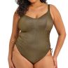 Elomi Sunset Shimmer Non-Wired Adj. Side Swimsuit - Gold Rush-thumb Non-wired bra zised swimsuit. 75-95 G/H - K/L ES803243-GOR
