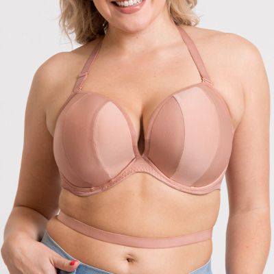 Curvy Kate Superhero Padded Multiway Plunge Bra Latte Underwired, padded, multiway plunge bra. 70-90, D-M CK-088108-LAE