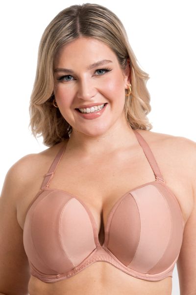 Curvy Kate Superhero Padded Multiway Plunge Bra Latte Underwired, padded, multiway plunge bra. 70-90, D-M CK-088108-LAE