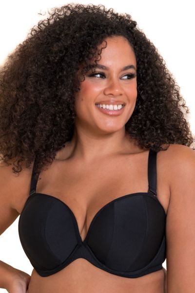 Curvy Kate Superhero Padded Multiway Plunge Bra Black Underwired, padded, multiway plunge bra. 70-90, D-M CK-088108-BLK