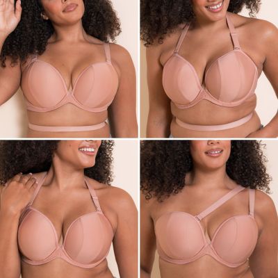 Curvy Kate Superhero Padded Multiway Plunge Bra Latte Underwired, padded, multiway plunge bra. 70-90, D-M CK-088108-LAE