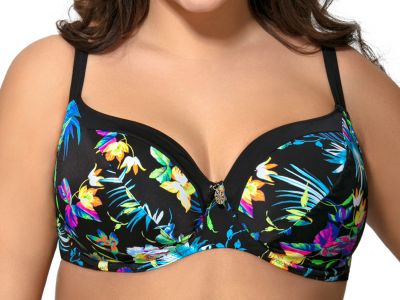 Ava Swimwear Blue Tropical UW Soft Bikini Bra  65-100, D-L SK-119