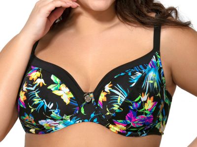 Ava Swimwear Blue Tropical UW Soft Bikini Bra  65-100, D-L SK-119