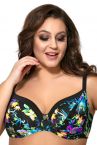 Ava Swimwear Blue Tropical UW Soft Bikini Bra-thumb  65-100, D-L SK-119