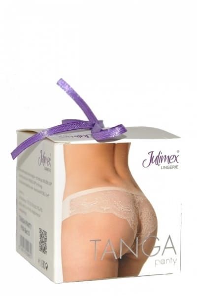 Julimex Tanga Panty Beige Lace back brazilian brief S-XL TNG-200/BEZ