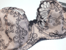 Nessa Tatuaz Soft UW Bra Beige & Black-thumb Underwired, unpadded soft cup lace balconnet 65-110, D-O TAT-N500-B&B