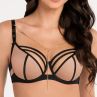 Gorsenia Tesora Soft Bra Beige & Black-thumb Underwired, non-padded mesh bra. 65-100, D-M K885