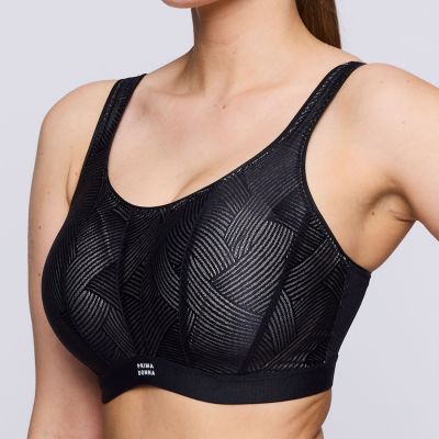 PrimaDonna The Game UW Sports Bra Black Underwired sports bra with racerback option 70-95, D-H 6000510-ZWA