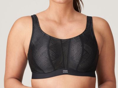 PrimaDonna The Game UW Sports Bra Black Underwired sports bra with racerback option 70-95, D-H 6000510-ZWA