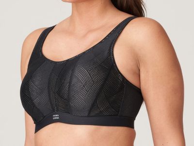 PrimaDonna The Game UW Sports Bra Black Underwired sports bra with racerback option 70-95, D-H 6000510-ZWA