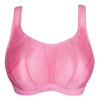 PrimaDonna The Game UW Non-Padded Sports Bra Orchid Pink Underwired sports bra with racerback option. 70-95, D-H 6000510-OHP